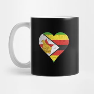 Zimbabwean Jigsaw Puzzle Heart Design - Gift for Zimbabwean With Zimbabwe Roots Mug